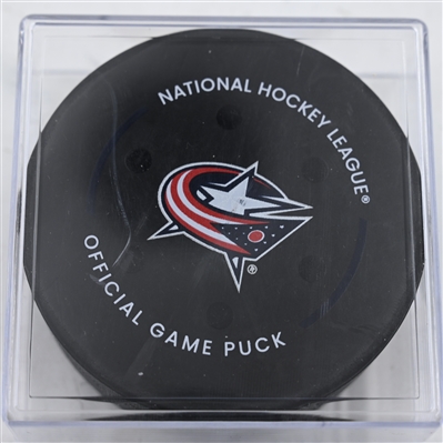 Dmitri Voronkov - Columbus Blue Jackets - Goal Puck - December 23, 2024 vs. Montreal Canadiens (Blue Jackets Logo)