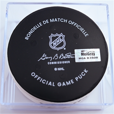 Jakub Vrana - Washington Capitals - Goal Puck - December 20, 2024 vs. Carolina Hurricanes (Capitals' 50th Anniversary Logo)