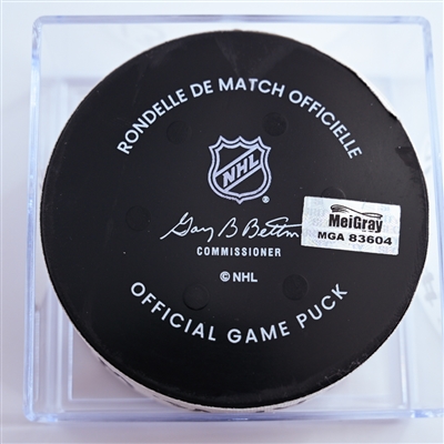 Jakub Vrana - Washington Capitals - Goal Puck - December 22, 2024 vs. Los Angeles Kings (Capitals' 50th Anniversary Logo)