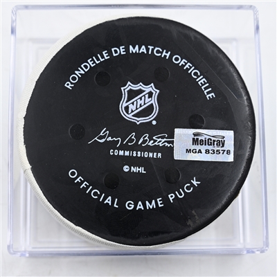 Mats Zuccarello - Minnesota Wild - Goal Puck - December 31, 2024 vs. Nashville Predators (Wild Logo)