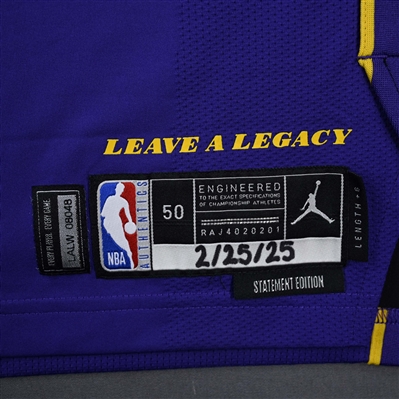 Dorian Finney-Smith - Los Angeles Lakers - Statement Edition - Worn 2 Games - 2/22/25 & 2/25/25 - 2024-25 NBA Season