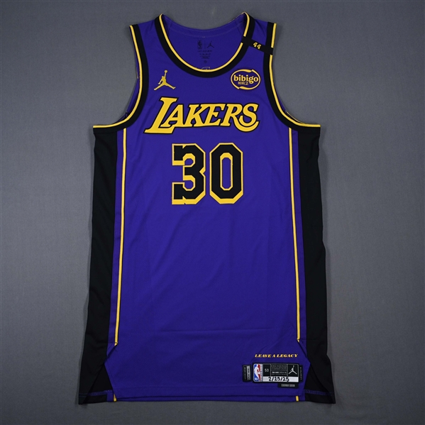 Jordan Goodwin - Los Angeles Lakers - Statement Edition - Worn 2 Games - 2/22/25 & 2/25/25 - 2024-25 NBA Season