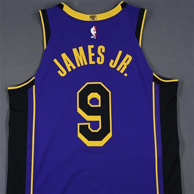 Bronny James - Los Angeles Lakers - Statement Edition - Dressed, Did Not Play (DNP) - 2024-25 NBA Season