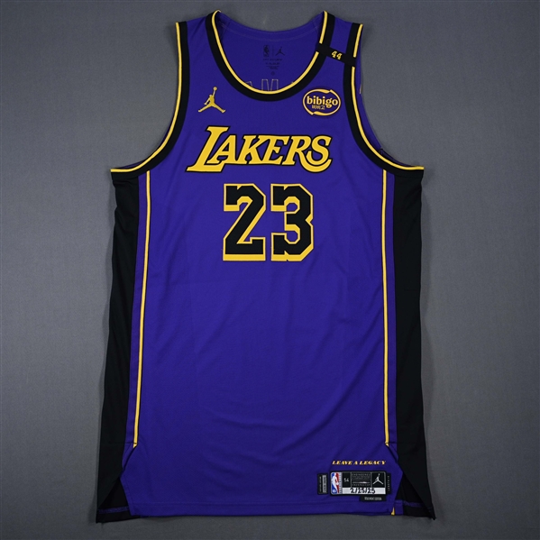 LeBron James - Los Angeles Lakers - Statement Edition - Worn 2/25/2025 - 2024-25 NBA Season