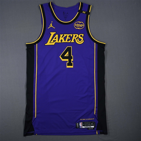 Dalton Knecht - Los Angeles Lakers - Statement Edition - Worn 2 Games - 2/22/25 & 2/25/25 - 2024-25 NBA Season