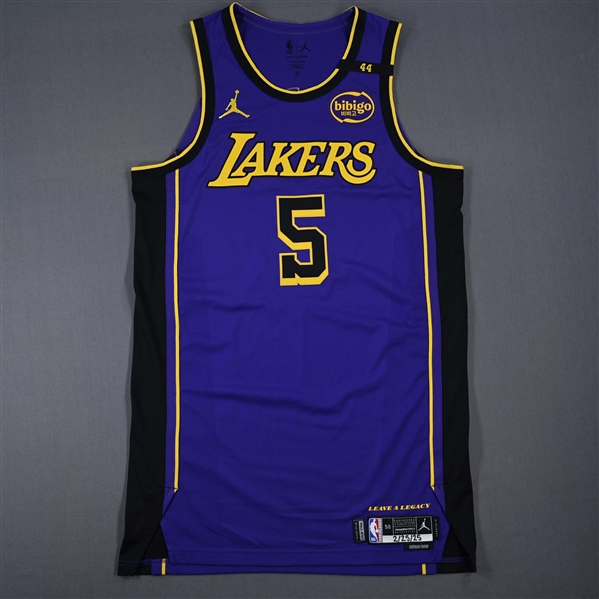 Cam Reddish - Los Angeles Lakers - Statement Edition - Dressed, Did Not Play (DNP) - 2024-25 NBA Season