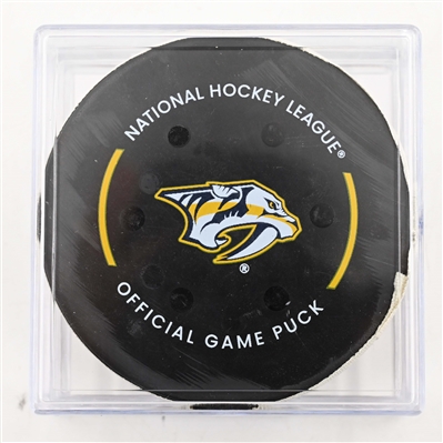 Fedor Svechkov - Nashville Predators - Goal Puck - January 18, 2025 vs. Minnesota Wild (Predators Logo)