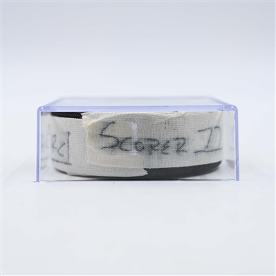 Simon Edvinsson - Detroit Red Wings - Goal Puck - February 25, 2025 vs. Minnesota Wild (Wild Logo)