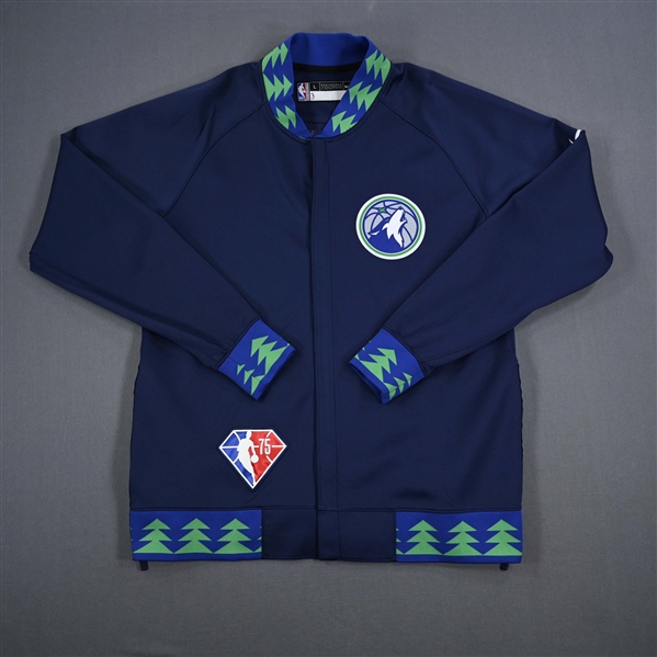 Jaden McDaniels - Minnesota Timberwolves - Game-Issued City Edition Jacket - 2021-22 NBA Season