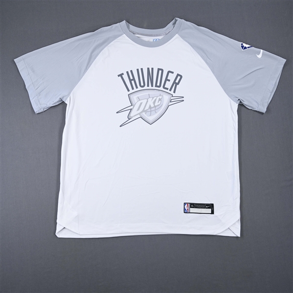 Jeremiah Robinson-Earl - Oklahoma City Thunder - Game-Issued City Edition Short-Sleeved Shooting Shirt - 2021-22 NBA Season