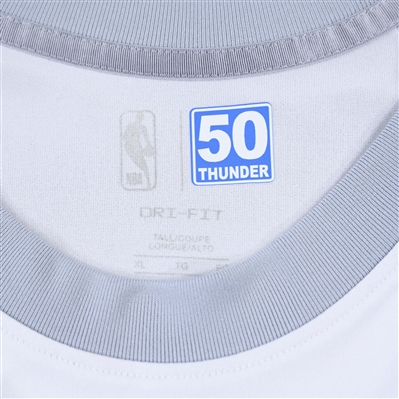 Jeremiah Robinson-Earl - Oklahoma City Thunder - Game-Issued City Edition Short-Sleeved Shooting Shirt - 2021-22 NBA Season