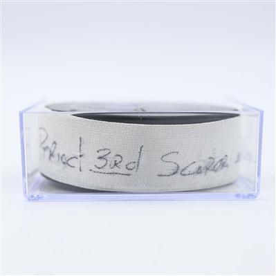 Sebastian Aho - Carolina Hurricanes - Goal Puck - February 6, 2025 vs. Minnesota Wild (Wild Logo)