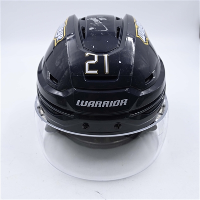 Carson Bantle - Toledo Walleye - Team-Issued Navy, Warrior Helmet - 2025 Warrior/ECHL Hockey Heritage Classic - Autographed