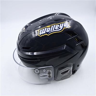 Carson Bantle - Toledo Walleye - Team-Issued Navy, Warrior Helmet - 2025 Warrior/ECHL Hockey Heritage Classic - Autographed