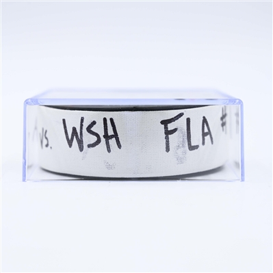 Aleksander Barkov - Florida Panthers - Goal Puck - February 4, 2025 vs. Washington Capitals (Capitals' 50th Anniversary Logo)