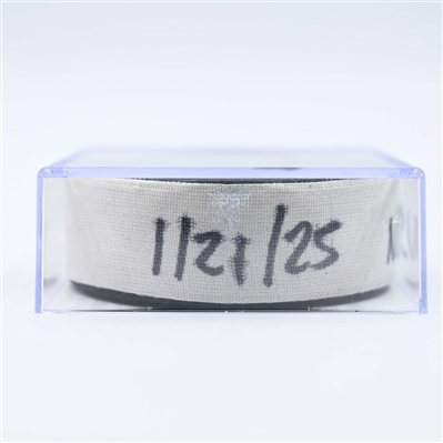 Justin Barron - Nashville Predators - Goal Puck - January 21, 2025 vs. San Jose Sharks (Predators Logo)