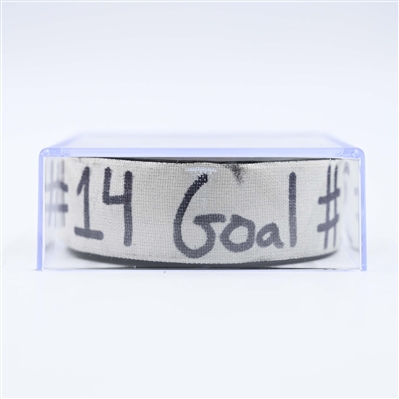 Nathan Bastian - New Jersey Devils - Goal Puck - January 29, 2025 vs. Philadelphia Flyers (Devils Logo)