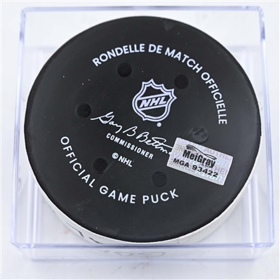 Sam Bennett - Florida Panthers - Goal Puck - February 4, 2025 vs. Washington Capitals (Capitals' 50th Anniversary Logo)