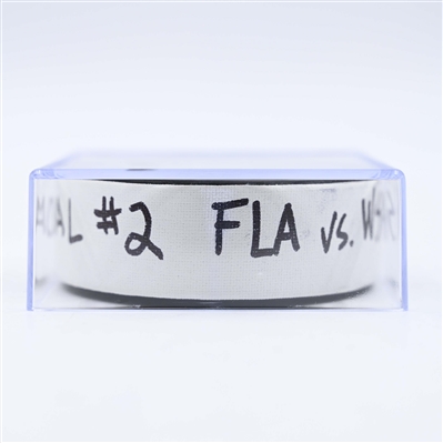 Sam Bennett - Florida Panthers - Goal Puck - February 4, 2025 vs. Washington Capitals (Capitals' 50th Anniversary Logo)