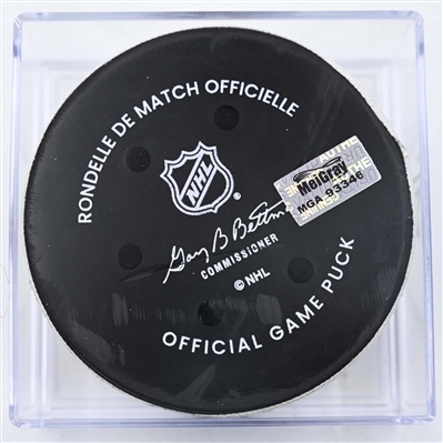 Nick Blankenburg - Nashville Predators - Goal Puck - January 21, 2025 vs. San Jose Sharks (Predators Logo)