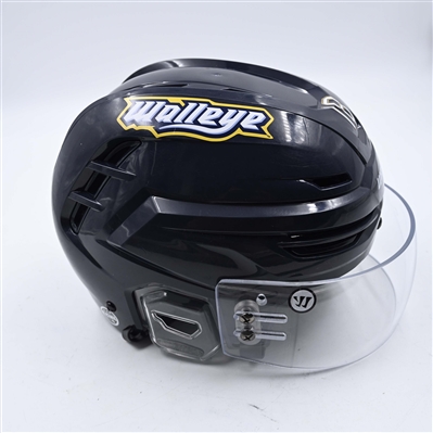 Trenton Bliss - Toledo Walleye - Team-Issued Navy, Warrior Helmet - 2025 Warrior/ECHL Hockey Heritage Classic