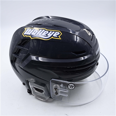 Stephen Calisti - Toledo Walleye - Team-Issued Navy, Warrior Helmet - 2025 Warrior/ECHL Hockey Heritage Classic - Autographed