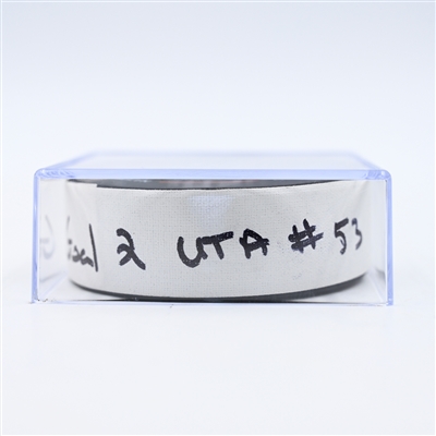 Michael Carcone - Utah Hockey Club - Goal Puck - February 9, 2025 vs. Washington Capitals (Capitals' 50th Anniversary Logo)