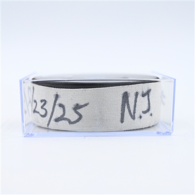 Seamus Casey - New Jersey Devils - Goal Puck - February 23, 2025 vs. Nashville Predators (Predators Logo)