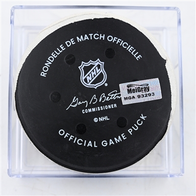 Noah Cates - Philadelphia Flyers - Goal Puck - March 4, 2025 vs. Calgary Flames (Flyers Logo)