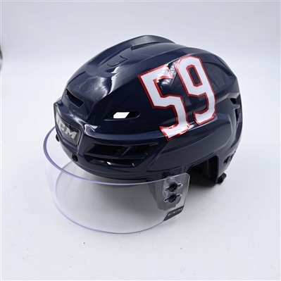 Yegor Chinakhov - Navy, CCM Helmet w/ CCM Shield - 2025 Stadium Series - Practice Only