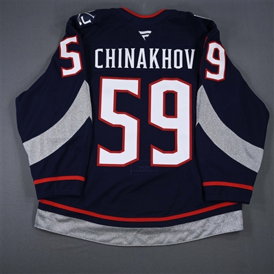 Yegor Chinakhov - Navy Photo Shoot-Worn Jersey - 2025 Stadium Series