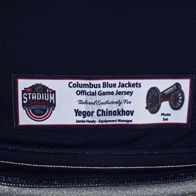 Yegor Chinakhov - Navy Photo Shoot-Worn Jersey - 2025 Stadium Series