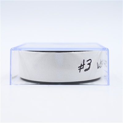 Jakob Chychrun - Washington Capitals - Goal Puck - February 23, 2025 vs. Edmonton Oilers (Capitals' 50th Anniversary Logo)