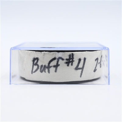 Dylan Cozens - Buffalo Sabres - Goal Puck - February 8, 2025 vs. Nashville Predators (Predators Logo)