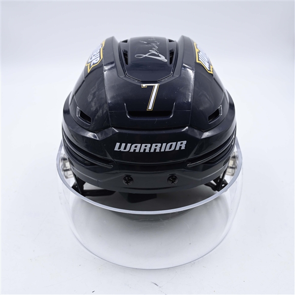 Sam Craggs - Toledo Walleye - Team-Issued Navy, Warrior Helmet - 2025 Warrior/ECHL Hockey Heritage Classic - Autographed