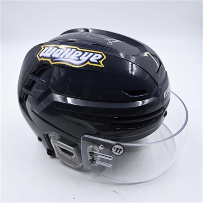 Sam Craggs - Toledo Walleye - Team-Issued Navy, Warrior Helmet - 2025 Warrior/ECHL Hockey Heritage Classic - Autographed