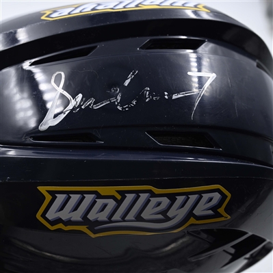 Sam Craggs - Toledo Walleye - Team-Issued Navy, Warrior Helmet - 2025 Warrior/ECHL Hockey Heritage Classic - Autographed