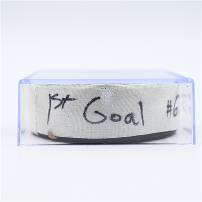 Evgenii Dadonov - Dallas Stars - Goal Puck - February 22, 2025 vs. New Jersey Devils (Devils Logo)