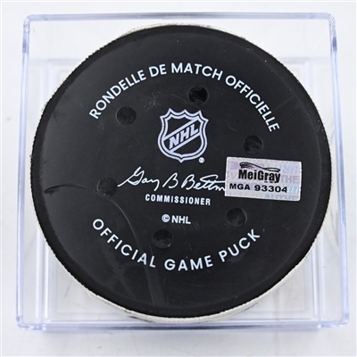 Rasmus Dahlin - Buffalo Sabres - Goal Puck - February 8, 2025 vs. Nashville Predators (Predators Logo)