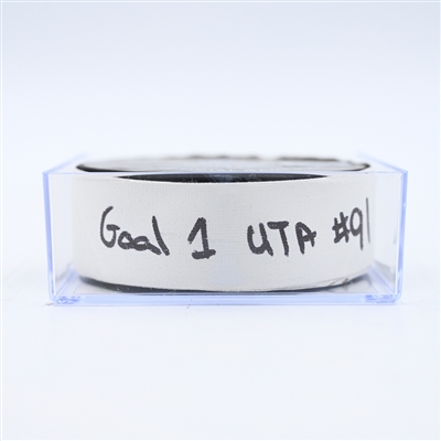 Josh Doan - Utah Hockey Club - Goal Puck - February 9, 2025 vs. Washington Capitals (Capitals' 50th Anniversary Logo)