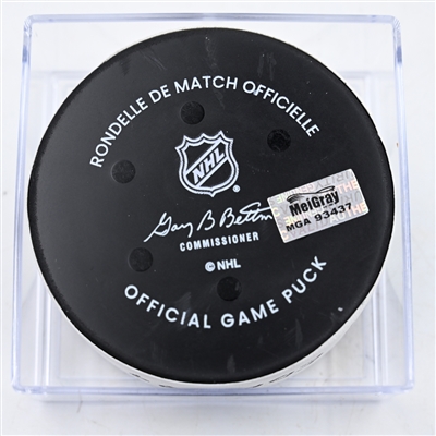 Leon Draisaitl - Edmonton Oilers - Goal Puck - February 23, 2025 vs. Washington Capitals (Capitals' 50th Anniversary Logo)