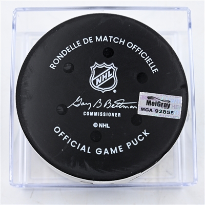 Pierre-Luc Dubois - Washington Capitals - Goal Puck - February 27, 2025 vs. St. Louis Blues (Capitals' 50th Anniversary Logo)