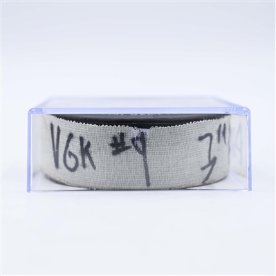 Jack Eichel - Vegas Golden Knights - Goal Puck - February 6, 2025 vs. New Jersey Devils (Devils Logo)