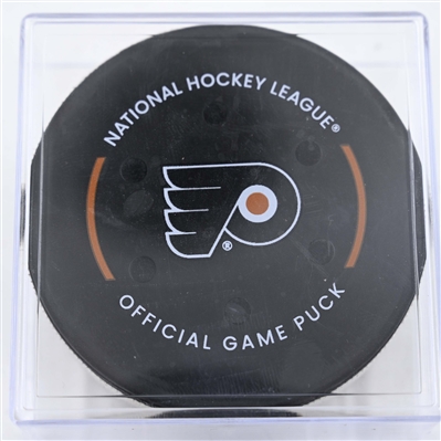Lars Eller - Washington Capitals - Goal Puck - February 6, 2025 vs. Philadelphia Flyers (Flyers Logo)
