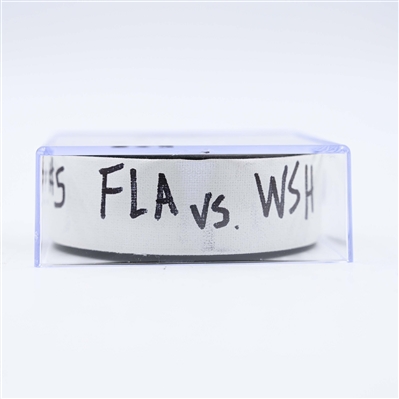Lars Eller - Washington Capitals - Goal Puck - February 4, 2025 vs. Florida Panthers (Capitals' 50th Anniversary Logo)