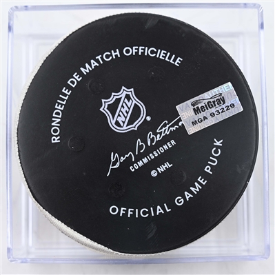 Joel Farabee - Philadelphia Flyers - Goal Puck - January 27, 2025 vs. New Jersey Devils (Flyers Logo)
