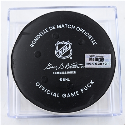 Martin Fehervary - Washington Capitals - Goal Puck - March 3, 2025 vs. Ottawa Senators (Capitals' 50th Anniversary Logo)