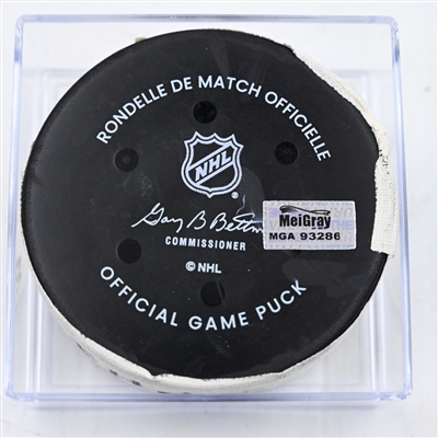 Tyson Foerster - Philadelphia Flyers - Goal Puck - February 25, 2025 vs. Pittsburgh Penguins (Flyers Logo)
