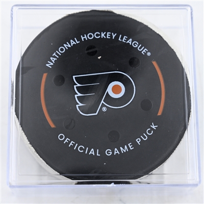 Tyson Foerster - Philadelphia Flyers - Goal Puck - February 25, 2025 vs. Pittsburgh Penguins (Flyers Logo)