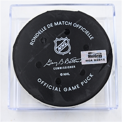 Filip Forsberg - Nashville Predators - Goal Puck - February 27, 2025 vs. Winnipeg Jets (Predators Logo)